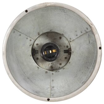 Plafondlamp industrieel E27 mangohout zilverkleurig