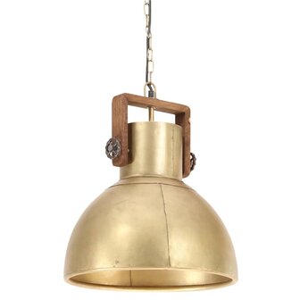 Hanglamp industrieel rond 25 W E27 40 cm messingkleurig