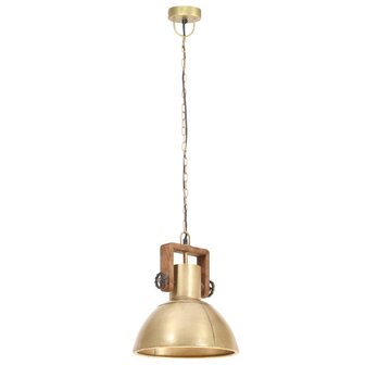 Hanglamp industrieel rond 25 W E27 30 cm messingkleurig
