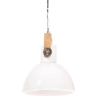 Hanglamp industrieel rond 25 W E27 30 cm wit