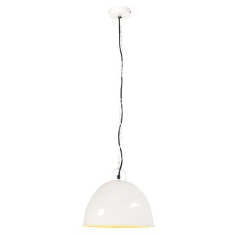 Hanglamp industrieel vintage rond 25 W E27 31 cm wit