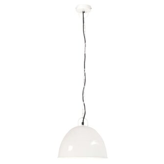 Hanglamp industrieel vintage rond 25 W E27 31 cm wit