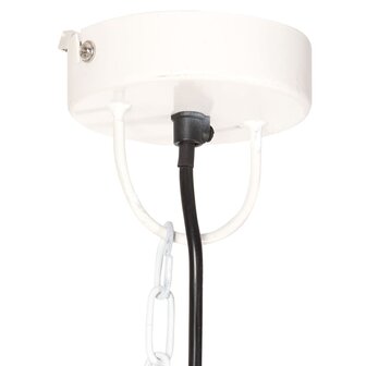 Hanglamp industrieel vintage rond 25 W E27 31 cm wit