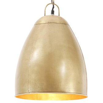 Hanglamp industrieel rond 25 W E27 32 cm messingkleurig