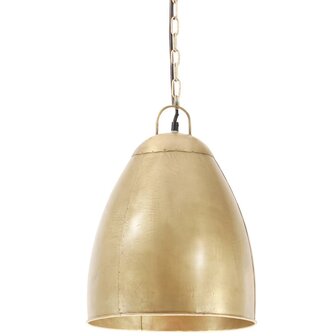 Hanglamp industrieel rond 25 W E27 32 cm messingkleurig