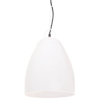 Hanglamp industrieel rond 25 W E27 32 cm wit