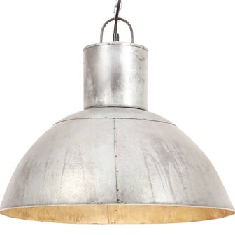 Hanglamp rond 25 W E27 48 cm zilverkleurig