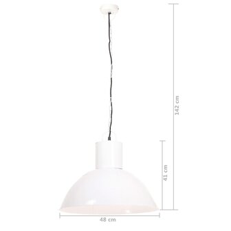 Hanglamp rond 25 W E27 48 cm wit