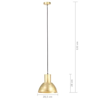 Hanglamp rond 25 W E27 28,5 cm messingkleurig