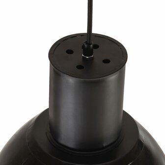 Hanglamp rond 25 W E27 28,5 cm zwart