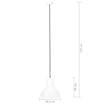 Hanglamp rond 25 W E27 28,5 cm wit