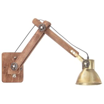 Wandlamp industrieel rond E27 messingkleurig