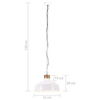 Hanglamp industrieel E27 32 cm wit