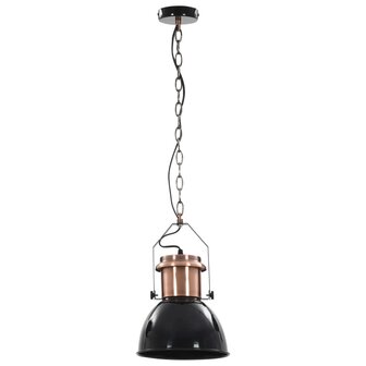 Plafondlampen 2 st rond E27 zwart