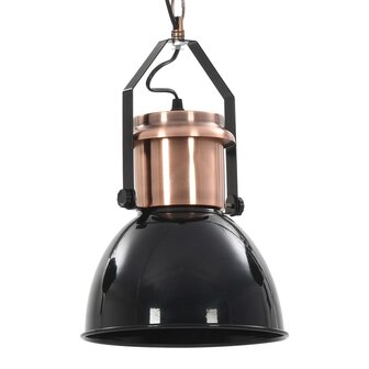 Plafondlampen 2 st rond E27 zwart