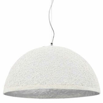 Hanglamp E27 &Oslash;50 cm wit en zilver