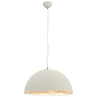 Hanglamp E27 &Oslash;50 cm wit en zilver