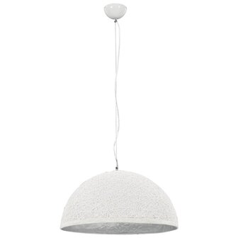 Hanglamp E27 &Oslash;50 cm wit en zilver