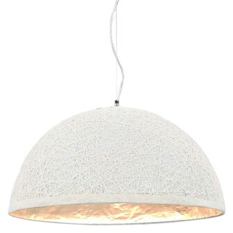 Hanglamp E27 &Oslash;50 cm wit en zilver