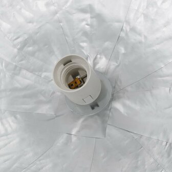Hanglamp E27 &Oslash;50 cm wit en zilver