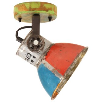 Wand- / plafondlampen industrieel 2 st gerecycled E27 17x24 cm