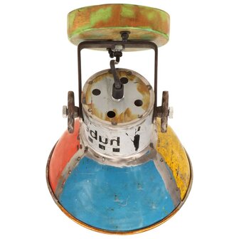 Wand- / plafondlampen industrieel 2 st gerecycled E27 17x24 cm