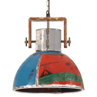 Hanglamp industrieel rond 25 W E27 40 cm meerkleurig