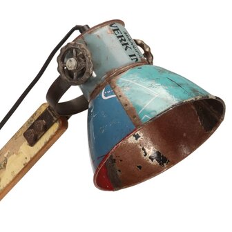 Bureaulamp industrieel rond E27 23x18x95 cm meerkleurig
