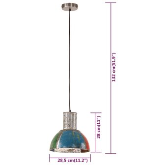 Hanglamp industrieel rond 25 W E27 28,5 cm meerkleurig