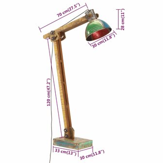 Vloerlamp E27 meerkleurig