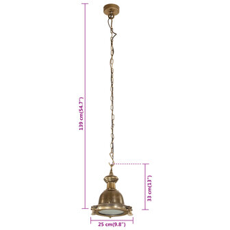 Hanglamp 25x25x139 cm aluminium