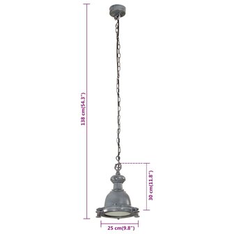 Hanglamp 25x25x138 cm aluminium