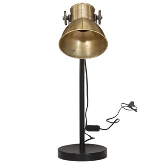 Bureaulamp 25 W E27 17x17x60 cm antiek messingkleurig