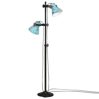 Vloerlamp 25 W E27 25x25x90/140 cm verweerd blauw