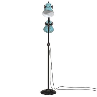 Vloerlamp 25 W E27 25x25x90/140 cm verweerd blauw