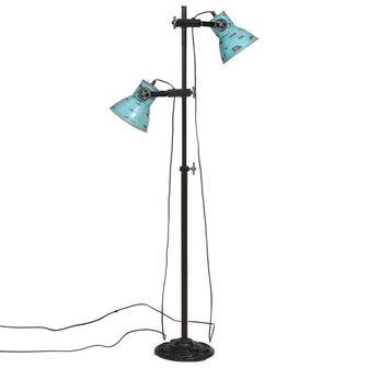 Vloerlamp 25 W E27 25x25x90/140 cm verweerd blauw