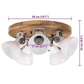 Plafondlamp 25 W E27 50x50x25 cm wit