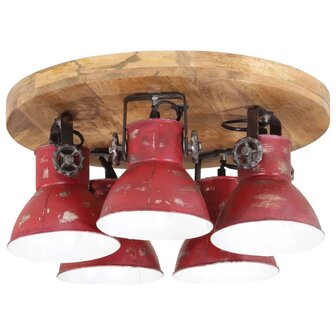 Plafondlamp 25 W E27 50x50x25 cm verweerd rood