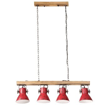 Plafondlamp 25 W E27 90x24x111 cm verweerd rood
