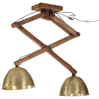 Plafondlamp 25 W E27 29x18x85 cm antiek messingkleurig