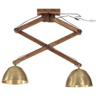 Plafondlamp 25 W E27 29x18x85 cm antiek messingkleurig