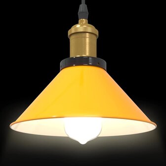 Hanglamp in hoogte verstelbaar E27 &Oslash;22 cm metaal glanzend geel