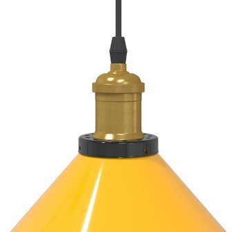Hanglamp in hoogte verstelbaar E27 &Oslash;22 cm metaal glanzend geel