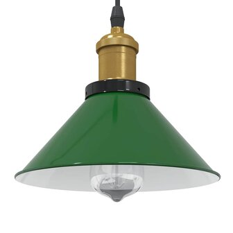 Hanglamp in hoogte verstelbaar E27 &Oslash;22 cm metaal glanzend groen