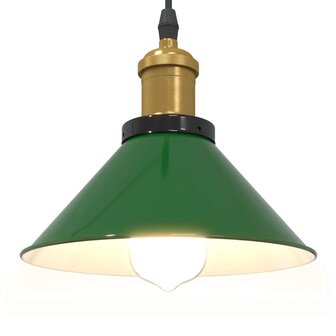 Hanglamp in hoogte verstelbaar E27 &Oslash;22 cm metaal glanzend groen