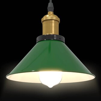 Hanglamp in hoogte verstelbaar E27 &Oslash;22 cm metaal glanzend groen