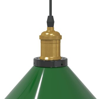 Hanglamp in hoogte verstelbaar E27 &Oslash;22 cm metaal glanzend groen
