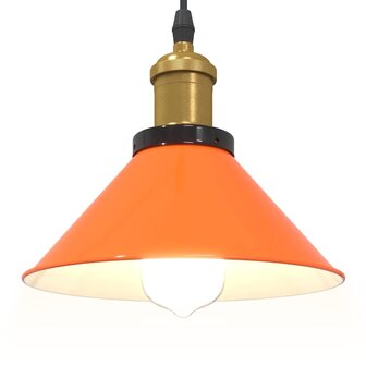 Hanglamp in hoogte verstelbaar E27 &Oslash;22cm metaal glanzend oranje