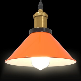 Hanglamp in hoogte verstelbaar E27 &Oslash;22cm metaal glanzend oranje