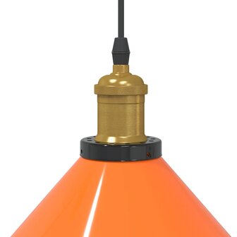 Hanglamp in hoogte verstelbaar E27 &Oslash;22cm metaal glanzend oranje